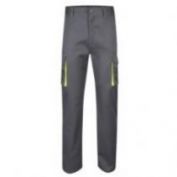 PANTALON STRETCH MULTIBOLSILLOS VELILLA 103008S GRIS-AMARILLO