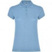 POLO M/C MUJER ROLY STAR 6634 AZUL CELESTE