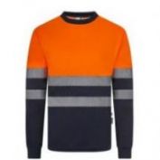 CAMISETA ECO AV M/L B. SEGMENTADAS VELILLA 305635 NARANJA-MARINO