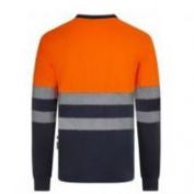 CAMISETA ECO AV M/L B. SEGMENTADAS VELILLA 305635 NARANJA-MARINO