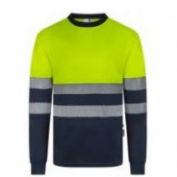 CAMISETA ECO AV M/L B. SEGMENTADAS VELILLA 305635 AMARILLO-MARINO