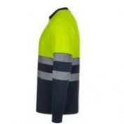 CAMISETA ECO AV M/L B. SEGMENTADAS VELILLA 305635 AMARILLO-MARINO