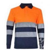 POLO A/V MANGA LARGA NANTES NARANJA/MARINO
