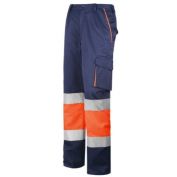 PANTALON AV MULTIBOLSILLOS WORKO WR 152 MARINO-NARANJA