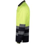 POLO PIQUE AV MANGA LARGA COMBINADO WORKO WR 2 302 AMARILLO-MARINO
