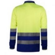 POLO PIQUE AV MANGA LARGA COMBINADO WORKO WR 2 302 AMARILLO-AZULINA