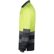 POLO PIQUE AV MANGA LARGA COMBINADO WORKO WR 2 302 AMARILLO-GRIS