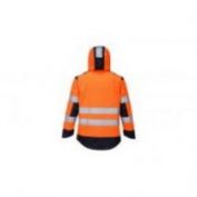 CHAQUETA AV IGNIFUGA IMPERMEABLE PORTWEST MODAFLAME MV70 MARANJA-MARINO