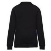 SUDADERA CONTRASTE BOLSILLO CREMALLERA UNISEX WK403 NEGRO-ROJO