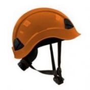 CASCO CON BARBOQUEJO NARANJA ACCESUS