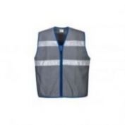 CHALECO REFLECTANTE LONA B. REFLECTANTE PORTWEST CV01 GRIS T-L/XL