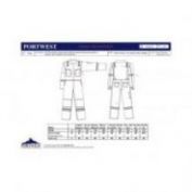 MONO LIGERO IGNIFUGO ANTIESTATICO 280 GR PORTWEST FR28 GRIS T-L