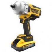 LLAVE IMPACTO DEWALT SIN ESCOBILLAS XR 18V POWERSTACK 5AH CON ANILLO DE RETENCIÓN CON 2 BATERIAS