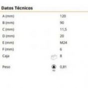 PLACA PARA CARDAN GAYNER #24  82-136