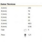 PASADOR PLANO REFORZAD.GAYNER #300 86-332