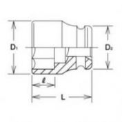 LLAVE VASO IMP.6C 45 KOKEN 1" #24