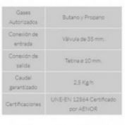 REGULADOR GAS BUTANO MONFA #RBP-30