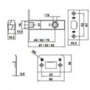 PICAPORTE LATONADO BARNIZ AMIG #12-60
