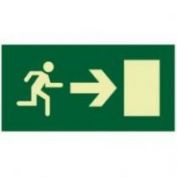 SEÑAL PVC F/V SALIDA PUERTA DCHA. #21X30 