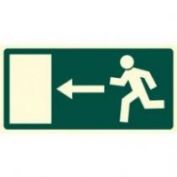 SEÑAL PVC F/V SALIDA PUERTA IZDA. #21X30 