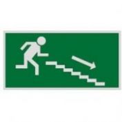 SEÑAL PVC F/V ESCALERA ABAJO DCHA. #21X30