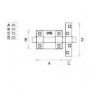 PASADOR S/LLAVE FAC #30-P/88 DORADO