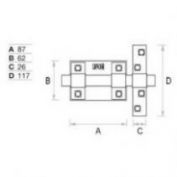 PASADOR S/LLAVE FAC #300-P/87 DORADO