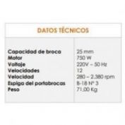 TALADRO COLUMNA YAIM #YA-2125M