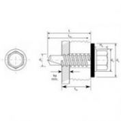 TORNILLO BROCA 7301 A-14 CELO #4,8X19