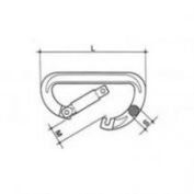 MOSQUETON 532 INOX.316 # 80 MM.