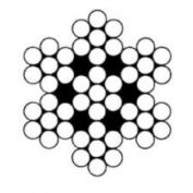 CABLE INOX. 7X7+0 MT. # 6 MM.