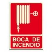 SEÑAL PVC F/R BOCA INCENDIOS #21X30 CM.