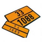 PLACA MERCANCIAS PELIGROSAS PLEGADA #V-11