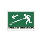 SEÑAL PVC F/V SALIDA EMERG.ESCA.IZ #21X30