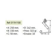 GANCHO L MULTIUSO P/TECHO 4100 #25 CM.
