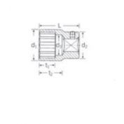 LLAVE VASO 12C 25 STAHLWILLE 1/2 #21 MM.