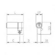 CILINDRO ISEO #35-10 LT L/L 8 P.