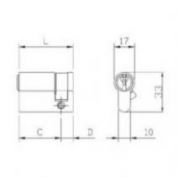 CILINDRO ISEO #30-10 LT L/L 8 P.