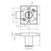 CERRADURA SOBREPONER ESCUDO OJMAR 285816 DCHA