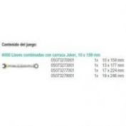 JUEGO LLAVES COMBINADAS CARRACA WERA JOKER 6000 4 PZ