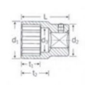 LLAVE VASO 12C 35 STAHLWI.3/4 14 #1.11/16