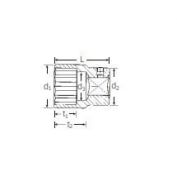 LLAVE VASO 12C 45 STAHLWILLE 1" #55 MM.