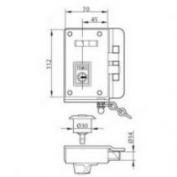 CERRADURA AZBE YALE # 10-CF YL6 HN DCHA.