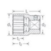 LLAVE VASO 12C 35 STAHLWI.3/4  5 #1"
