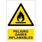 SEÑAL PVCEL PELIGRO GASES #40X30