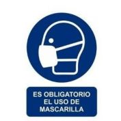 SEÑAL PVCEL OBLIGACION MASCARILLA #40X30
