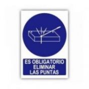 SEÑAL PVCEL OBLIGACION ELEM.PUNTAS #40X30