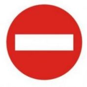 SEÑAL PVCEL PROHIBIDO PASO #40X30