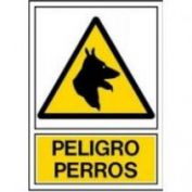 SEÑAL PVCEL PELIGRO PERRO #40X30