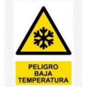 SEÑAL PVCEL PELIGRO B.TEMPERATURA #40X30
